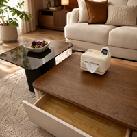 Meuble de salon moderne et élégant en marbre arrondi, avec cadre en bois durable et écologique, surface spacieuse de haute qualité