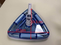 Tête de balai triangulaire transparente en fonte lestée de luxe