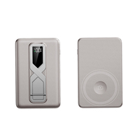 Cargador Portátil HXB de 5000mAh, Aleación de Aluminio, 15W Tipo-C PD, Carga Rápida de 20W, Cargador Inalámbrico 3 en 1, Pantalla LED, Soporte Plegable para Teléfono