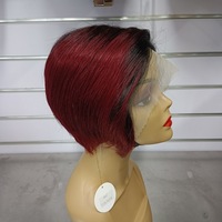 Perruques courtes 13*4 en cheveux Remy pour Lace Wig, double densité, marque VERA, vente en gros, couleurs personnalisées noir et brun, 100% cheveux humains, très demandées