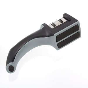 Afilador de cuchillos manual de acero inoxidable, herramienta de cocina multi-grano de 193 mm con mango ergonómico para uso doméstico - Product Image 3