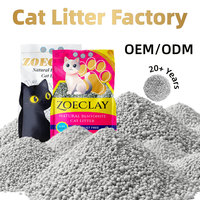 OEM ODM Vente en gros Litière agglomérante en bentonite de sodium certifiée ISO MSDS, agglomerations ultra-dures, faible émission de poussière, 5kg, Litière pour chats