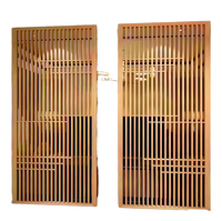 Panneau de mur rideau moderne en aluminium à persiennes, finition anodisée, écologique, séparateur d'espace d'entrée, 70 pouces et plus