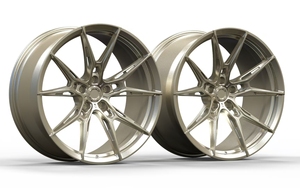 Rines de Aleación de Aluminio Forjado con Acabado Dorado Personalizado de Lujo, Diseño WF R2, Cóncavos Profundos, 5x114.3/5x120/5x130, Nuevos para Autos de Pasajeros - Product Image 4