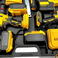Ensemble d'outils électriques sans fil 21V sans balais 4 pièces, meuleuse d'angle 125mm, perceuse, marteau, clé à chocs, options 800W 4.0Ah