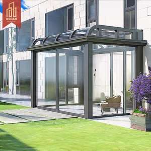 Véranda en verre à structure triangulaire en alliage, design à spectre facile, idéale pour les maisons résidentielles, les jardins, les banlieues, les véranda - Product Image 1