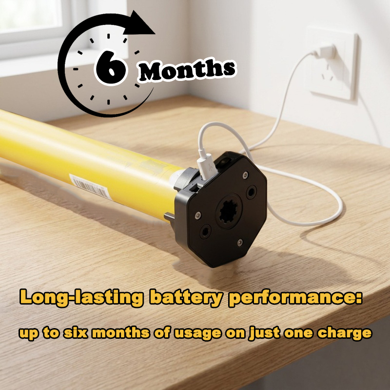 Smart Matter Metal Tubular Motor 25mm Roller Blinds AM25 Rechargeable Lithium Battery Powered Living Room Bedroom Office Use · image 4