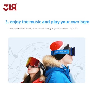 Lunettes <span class=keywords><strong>de</strong></span> ski professionnelles d'hiver pour l'extérieur, lunettes <span class=keywords><strong>de</strong></span> protection contre le vent, lunettes <span class=keywords><strong>de</strong></span> ski <span class=keywords><strong>de</strong></span> montagne, lunettes audio pour interphone intelligent 318 - Product Image 2