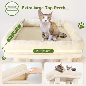 Solid Wood <strong>cat</strong> Tower Modern Luxury <strong>cat</strong> <strong>Climbing</strong> <strong>Frame</strong> with Catch Post Perch <strong>cat</strong> Apartment Large Size Spacious Design - Product Image 2