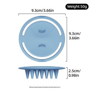 Cepillo de Silicona para Champú con Anillo Redondo, Nuevo Estilo, Venta al Por Mayor, No Daña el Cabello, Limpia el Cuero Cabelludo, Alivia el Estrés - Product Image 6