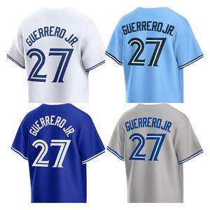 Camisetas de Béisbol al por Mayor 2025, Nuevas y Económicas, con Costuras Superiores, de los Toronto # 27 Guerrero Jr. # 11 Bichette # 4 Springer - Product Image 1