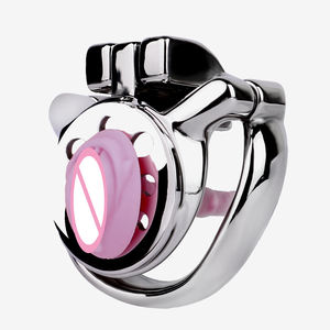Yeni stil düz Chastity kafes erkek görünmez paslanmaz çelik bekaret kemeri cihazı düz horoz kafes - Product Image 4