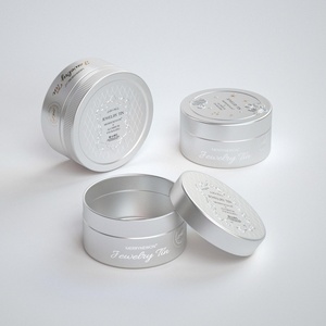 Custom Designed Metal Jewelry <b>Box</b> with Clear Lid Screen Printing and Embossing Round Gift <b>Box</b> Aluminum Can - Product Image 3
