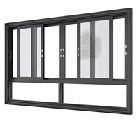 Ventana Corredera Moderna de Aluminio con Rotura de Puente Térmico, Doble Acristalamiento de Acero Inoxidable, Aislamiento Acústico para Cocina o Villa