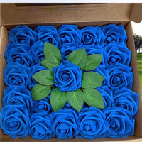 2023 usine en gros 25 pièces/paquet mariage hôtel décoration artificielle PE mousse Rose fleur nouvel an paillettes Rose fleur