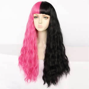 Parrucca Melanie Martinez metà rosa metà nera Qi Liu Cross Border parrucca - Product Image 2