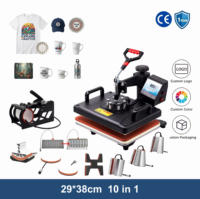 Presse à Chaud Manuelle 10-en-1 Combo Plateforme Plate 29x38cm Tout-en-un pour Sublimation – Imprimante pour T-shirts, Mugs, Casquettes, Assiettes, Stylos – Idéale pour le Bricolage et les Cadeaux Professionnels