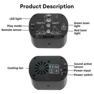 Mini <span class=keywords><strong>Proyector</strong></span> Láser LED <span class=keywords><strong>de</strong></span> Discoteca con 60 Patrones, Control por Voz y USB, Compatible con Homekit/Google/Alexa, Luz Estroboscópica para Fiestas - Product Image 4