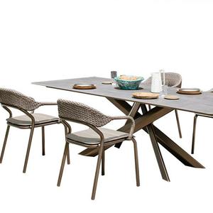 ชุดโต๊ะและเก้าอี้สนามอลูมิเนียมอัลลอยด์ ทนทานต่อสภาพอากาศ เหมาะสำหรับวิลล่า ลานบ้าน และระเบียง - Product Image 3