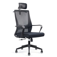 Chaise de bureau ergonomique moderne pivotante en maille avec appui-tête réglable, ensemble de mobilier de luxe en plastique pour personnel, vente en gros