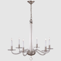 Yihao, candelabro de cristal de lujo moderno, lámpara colgante de cristal de granja Vintage, techo de latón para Hotel, sala de estar, lámpara de vela