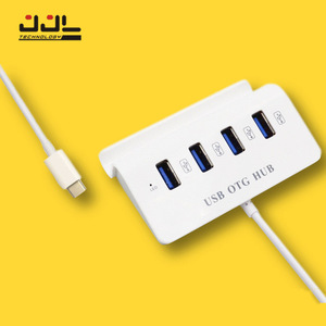 Hub USB OTG de 4 puertos tipo C USB 2.0 para expansión de teléfono, tableta y computadora - Product Image 1