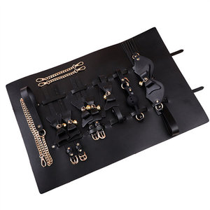 Set Bondage fatto a mano Fetish <span class=keywords><strong>Bdsm</strong></span> Slave Sm restraint <span class=keywords><strong>outfit</strong></span> e Fetish Wear Kit Bondage in pelle Pu - Product Image 1