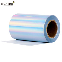 Rouleau de laminage holographique auto-adhésif autocollant 100m papier vinyle thermofusible activé par l'eau rouleau de Film d'avertissement sensible à la pression