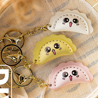 Kit de fabrication de porte-clés, avec breloque en cuir en forme de dumpling, pendentif pour sac à main, pour loisirs créatifs adolescents, adultes, étudiants, week-end