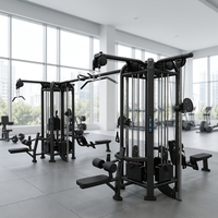 Machine de musculation professionnelle à câbles croisés 8 stations, structure en acier robuste, équipement de force pour clubs et hôtels, certifiée CE ISO