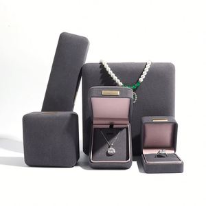 Juego de Cajas para Joyería de Microfibra de Terciopelo Weimei, Logotipo Personalizado, Pulsera, Collar, Regalo - Product Image 4