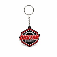 Llavero de PVC con Logotipo Personalizado al por Mayor, Forma Hexagonal, Emblema de Marca de Auto, Anillo de Goma Suave, Regalo para Taller Mecánico, Venta al por Mayor