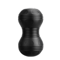 Rodillo de Silicona para Fisioterapia Emoka, Bola de Masaje Vibratoria Lavable en Forma de Cacahuete, Shiatsu, Amasamiento, Control de Velocidad