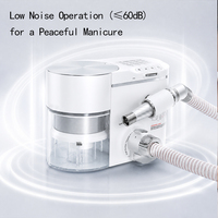 Machine à ongles électrique 2-en-1 tout-en-un avec aspiration puissante, moteur sans balais 35000 tr/min, pour acrylique et gel, usage professionnel en salon
