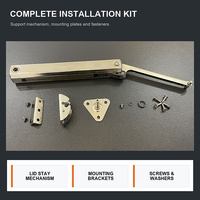 Charnière de support de porte relevable en métal robuste, réglable, à arrêt libre, pour armoire, garage, rangement et quincaillerie de meubles