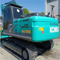Excavatrice sur chenilles d'occasion Kobelco du Japon, 20 tonnes, SK200-8 SK200D SK200-12, faible nombre d'heures de travail, haute qualité, prix bas, en vente
