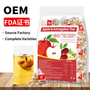 Tè Artigianale Premium di Mela e Astragalo per Alimenti, 10g x 20 Bustine a Piramide - Supporta il Sistema Immunitario, Aumenta l'Energia, Vitalità Quotidiana, Contro la Fatica - Product Image 6