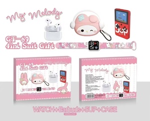 Nuova Uscita: Set Regalo Elettronico 4-in-1 a Tema My Melody (Orologio + Auricolari + Console di Gioco + Custodia per Auricolari) - Product Image 6