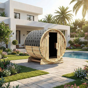 Sauna de Barril Moderna para 4-6 Personas, Construcción de Madera Sólida, Gran Capacidad, Sauna Tradicional de Vapor Seco para Villa - Product Image 2