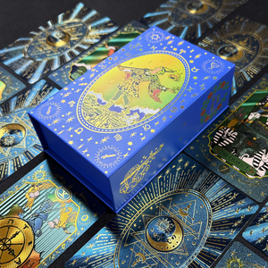 YY - Cartas de Tarot Personalizadas de PVC Impermeable con Lámina Dorada, 78 Piezas, Baraja de Tarot a Todo Color con Caja de Regalo Ecológica - Product Image 5