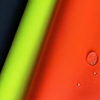 Tissu EN20471 EN343 300D, tissu polyester haute visibilité, tissu haute visibilité avec revêtement PU pour vêtements de travail, gilet, uniforme