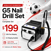 G5 E-file Perceuse Portable MAX 28000RPM Professionnelle Silencieuse Antichoc Micro-Moteur pour le Meulage Dentaire et les Laboratoires Dentaires