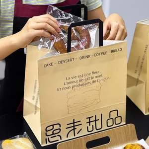 ถุงกระดาษคราฟท์รีไซเคิลพิมพ์ลายตามสั่ง สำหรับบรรจุภัณฑ์อาหารและขนมอบ พร้อมหูหิ้วและโลโก้ของคุณเอง - Product Image 6