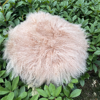 Couverture en peau de mouton du Tibet, couleurs blanc et marron