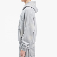 Sweat à capuche homme Y2K personnalisé avec logo OEM, imprimé sérigraphié, en molleton épais, coupe ample, épaules tombantes, style rétro avec badge