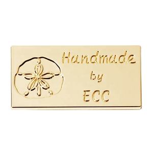 Placa de metal con tornillo para bolso con forma de rectángulo, etiqueta para muebles de marca con letras esmaltadas personalizadas - Product Image 1