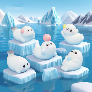 可爱微型海洋动物迷你树脂海豹雕像工艺品装饰品，适合 DIY 生物圈、童话花园、水族馆、史莱姆装饰 - Product Image 4