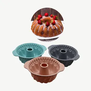 Customized Silicone Cake Pan Bakeware Cake Silicone Mold 3D Silicone Baking Mould with Handles