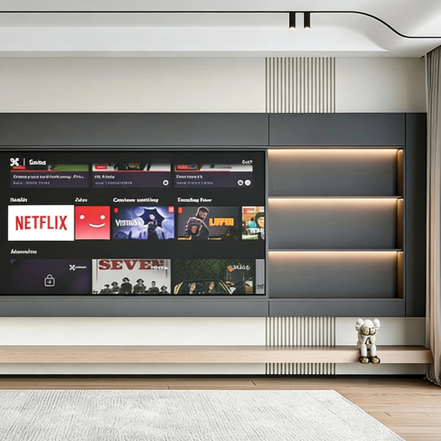 Custom Luxury Modern Adjustable Wood TV Cabinet Storage Eco-Friendly Durable Wall-Mounted Unit for Living Room Bedroom