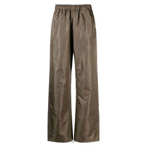 Pantalon de survêtement ample en nylon pour homme avec taille élastiquée personnalisée, jambes larges et fermetures éclair aux chevilles - Product Image 3